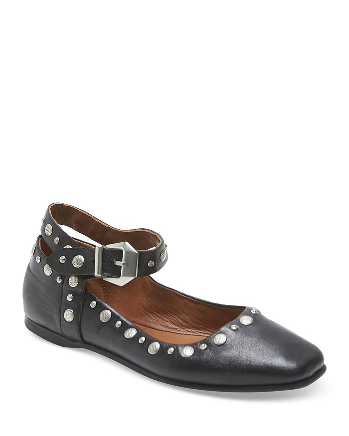 Free People Women's Mystic Ankle Strap Mary Jane Studded Flats ...