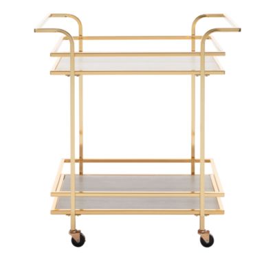Lameris 2 Tier Gold Bar Cart with Handles