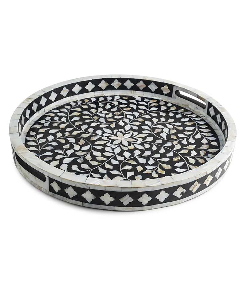 Gauri Kohli Jodhpur Mother of Cultivated Pearl Decorative Tray, 18