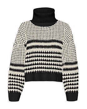 Buy Vero Moda Girl Stripes Pullover with High Neck and Long Sleeves Online