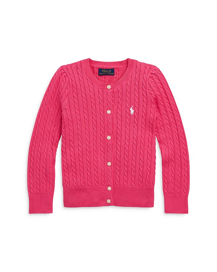 Ralph Lauren Girls' MiniCable Cotton Cardigan Little Kid, Big Kid