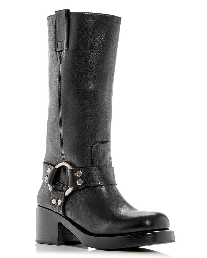 Jeffrey Campbell Women s Reflection Block Heel Moto Boots