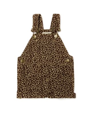 Dotty Dungarees - Unisex Leopard Print Overall Shorts - Baby, Little Kid, Big Kid