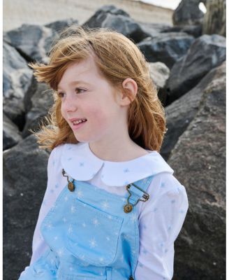 Girls Snowflake Print Peter Pan Collar Top - Baby, Little Kid, Big Kid