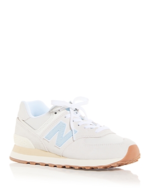 Shop New Balance Women's 574 Low Top Sneakers In Reflection/light Chrome Blue