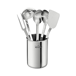 All-Clad Stainless Steel 5-Piece Tool Set & Caddy