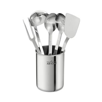 All-Clad Stainless Steel 5-Piece Tool Set & Caddy | Bloomingdale's Home Kitchen