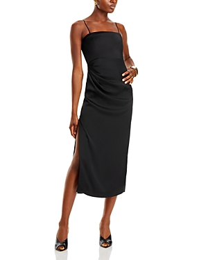 Derek Lam 10 Crosby Harriet Strapless Midi Dress In Black In Black