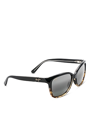 Maui Jim Starfish Polarized Cat Eye Sunglasses, 56mm In Black/gray Polarized Gradient