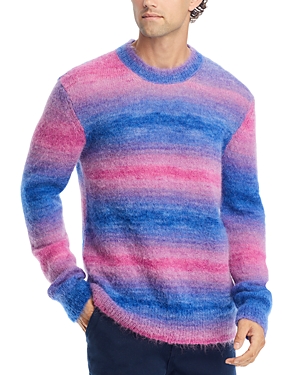 Nn07 Brady 6641 Wool Crewneck Sweater In Purple Stripe