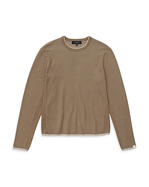 Rag & Bone Harvey Striped Crewneck Sweater In Taupe
