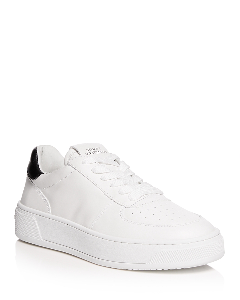 Stuart Weitzman Courtside Sneaker In White/black