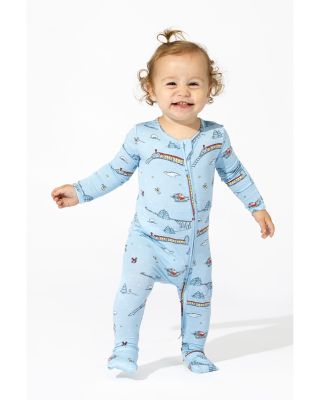 Unisex Polar Express Print Convertible Footie - Baby, Little Kid