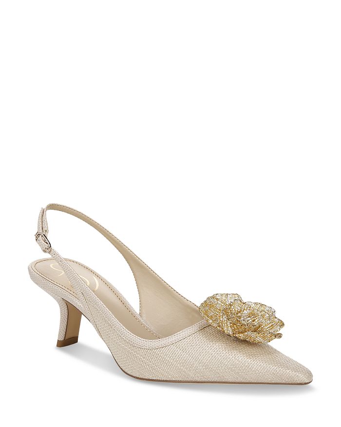 Sam Edelman Women s Bianka Flora Pointed Toe Slingback Pumps