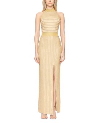 Hervé Léger - Halter Eyelash Knit Gown