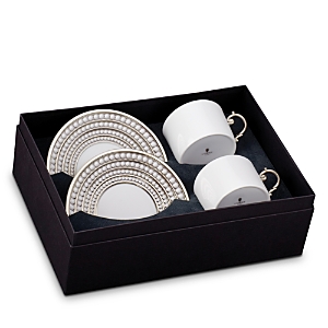 L'objet Perlee Teacup And Saucer Gift Box In Gray