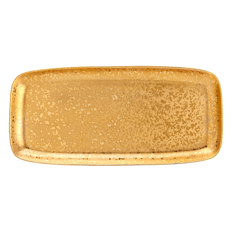 L'objet Alchimie Medium Rectangular Platter In Gold