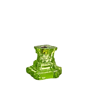 Kosta Boda Rocky Baroque Candlestick, Small In Green