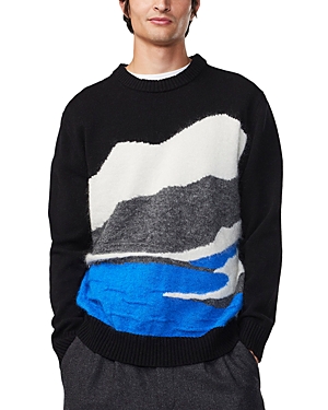Shop Nn07 Jason Abstract Crewneck Sweater In Black Multi