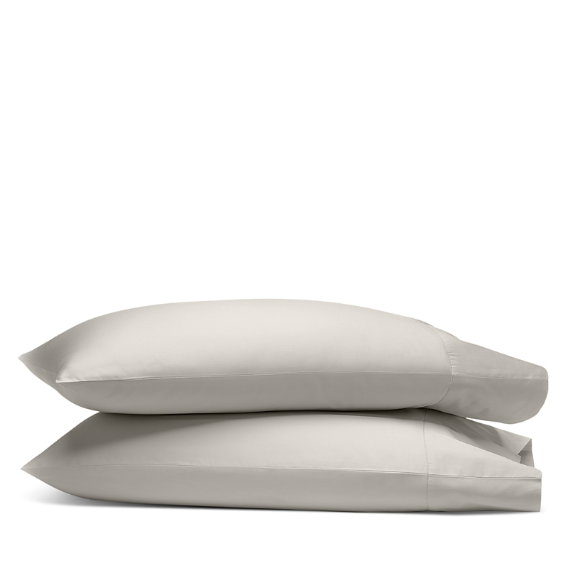 Boll & Branch Signature Organic Cotton Hemmed Pillowcase Set, King In Pewter
