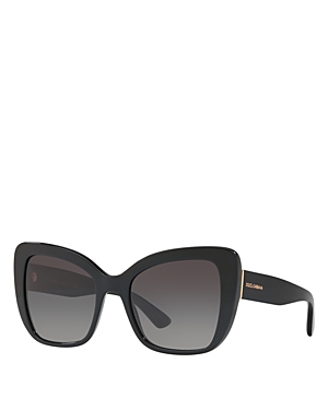 Dolce & Gabbana Butterfly Sunglasses, 54mm In Black/gray Gradient