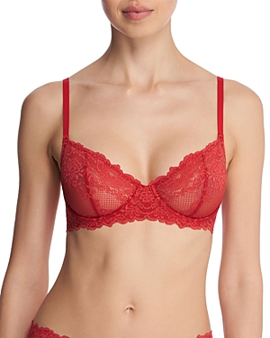 Shop Natori Heavenly Convertible Balconette Bra In Poinsettia