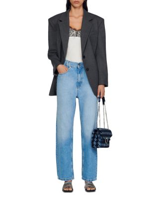 Bibi High Rise Wide Leg Jeans in Light Blue