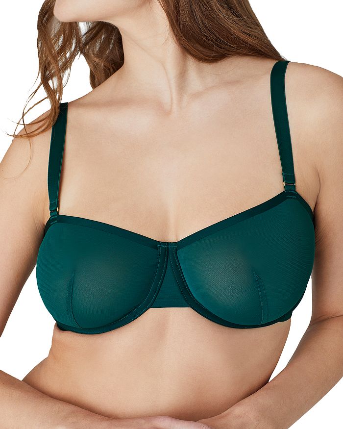 Shop Cuup The Balconette Mesh Bra In Serpentine