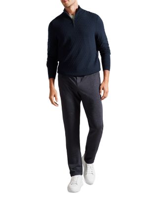 T Stitch Quarter Zip Pullover Sweater