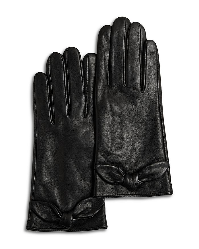 Ted Baker Sophiis Bow Leather Gloves | Bloomingdale's