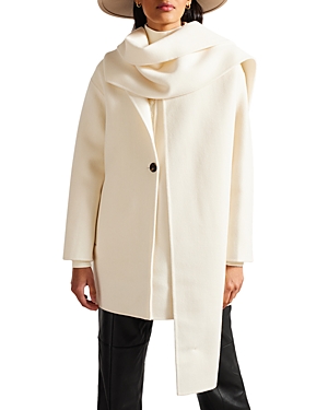 TED BAKER SCARF OVERLAY COAT