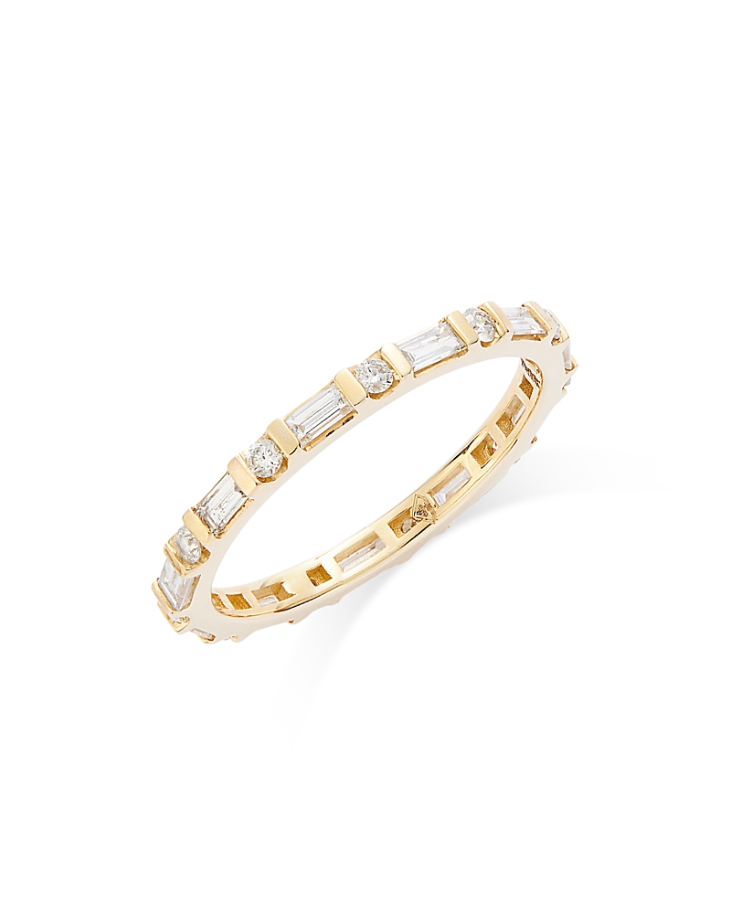 Bloomingdale's Diamond Baguette & Round Eternity Band In 14k Yellow Gold, 0.70 Ct. T. W. In Gold