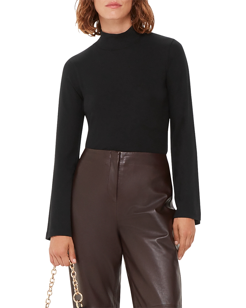 Whistles Wide Sleeve High Neck Top