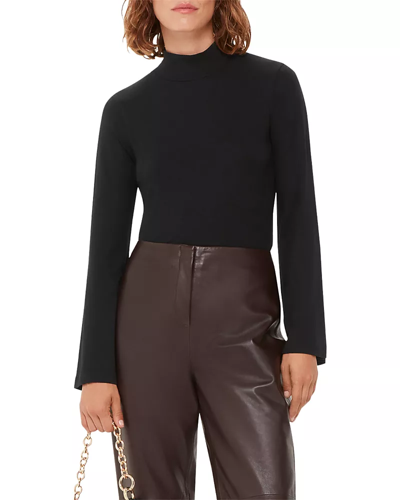 Whistles Wide Sleeve High Neck Top