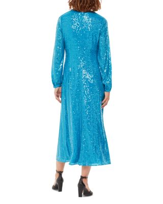 Sequin Keyhole Midi Dress