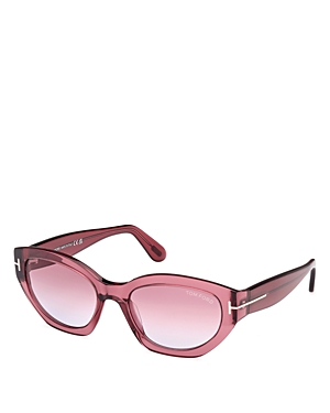 Tom Ford Geometric Square Acetate Sunglasses, 55mm