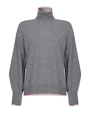 Shop Pinko Polipo Turtleneck Sweater In Rock Grey
