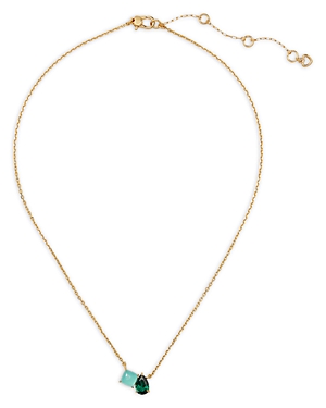 KATE SPADE KATE SPADE NEW YORK SHOWTIME DOUBLE STONE PENDANT NECKLACE, 16-19