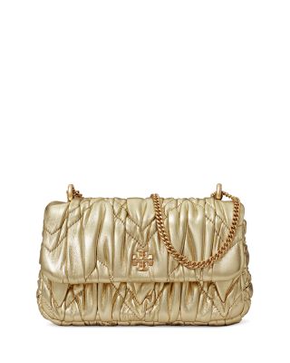 Tory Burch - Mini Kira Metallic Diamond Leather Flap Bag