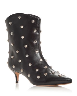 SCHUTZ - Women's Maryann Studded Kitten Heel Booties