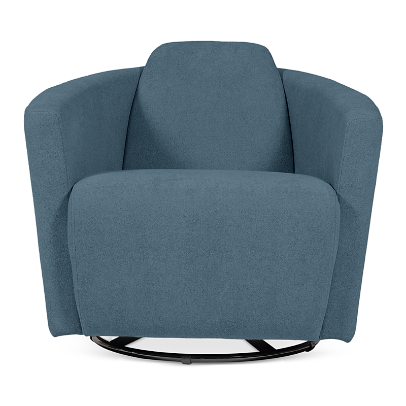 Giuseppe Nicoletti Hollister Swivel Chair In Celeste