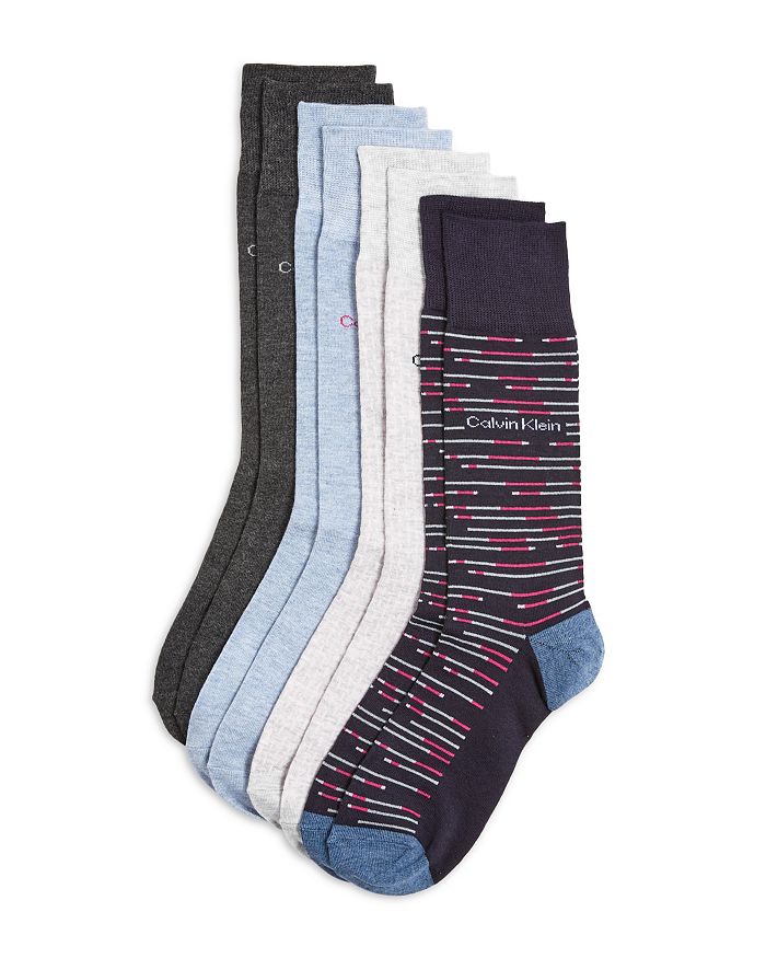 Calvin Klein Mercerized Cotton Blend 3-Pack Dress Socks - CKM201DR02C001/002 main image 0