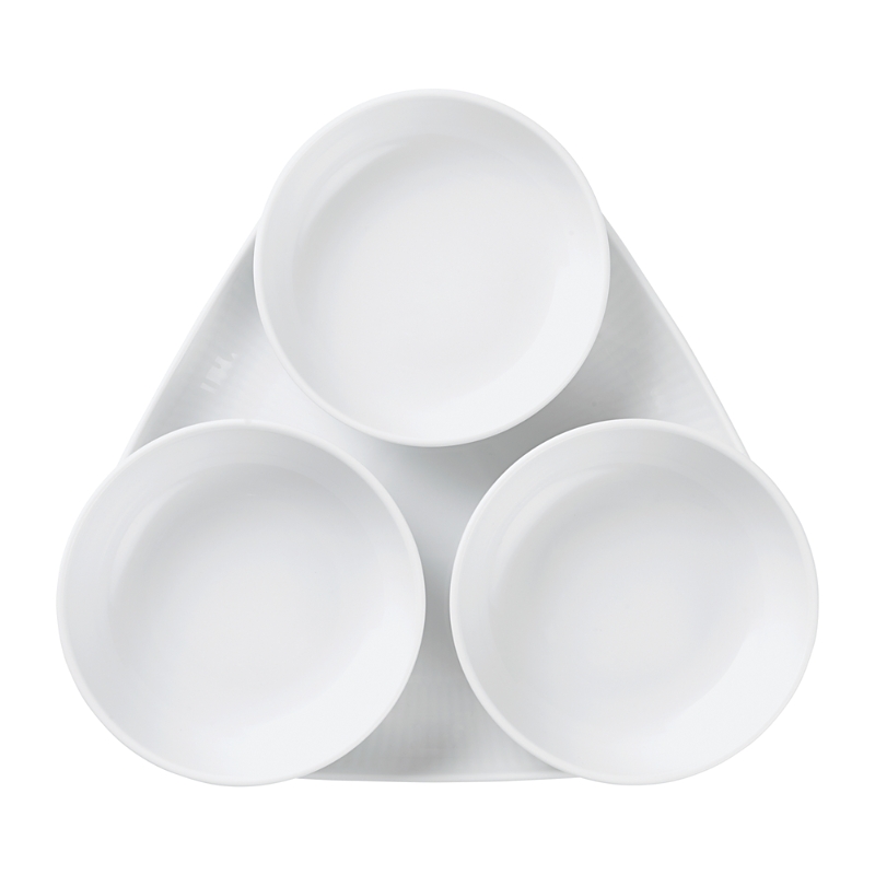 Royal Copenhagen White Fluted 4 Piece Serving Set In White