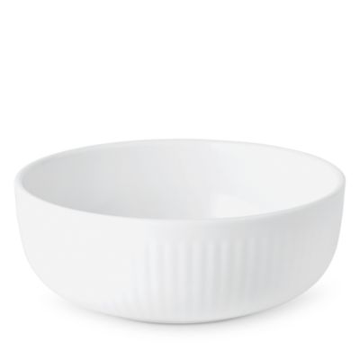 White Fluted 4 Piece Serving Set