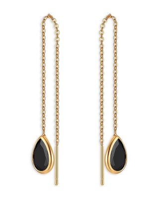 Barely There Teardrop Threader Earrings in 18K Gold Plated