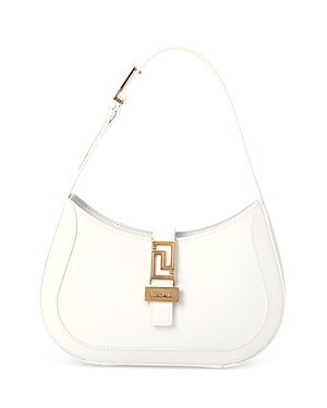 Shop Versace Greca Goddess Small Shoulder Bag In Optical White/gold