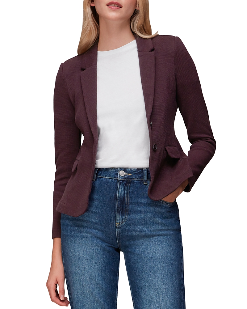 Whistles Cotton Slim Fit Jersey Jacket
