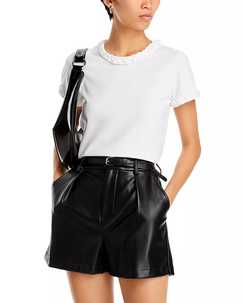 Cinq a Sept Braided Cotton Tee