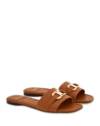 FERRAGAMO Women's Leah Gancini Slide Sandals | Bloomingdale's
