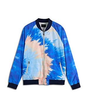Shop Scotch & Soda Printed Reversible Bomber Jacket In Pink